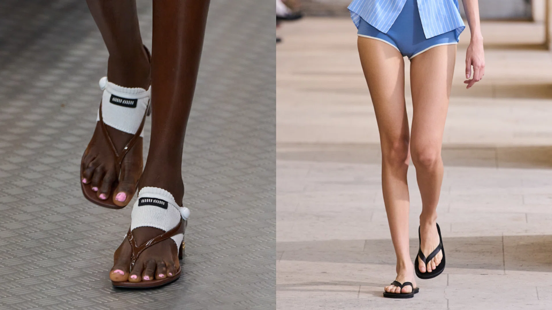 Thong sandals trend.