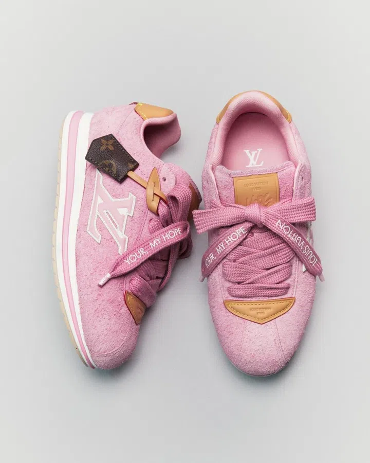 j-hope louis vuitton lv buttersoft sneakers pink