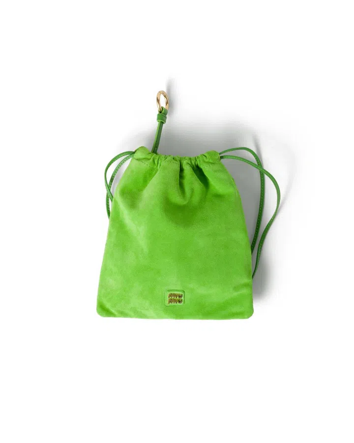 miu miu holiday collection 2024 suede pouch duchesse