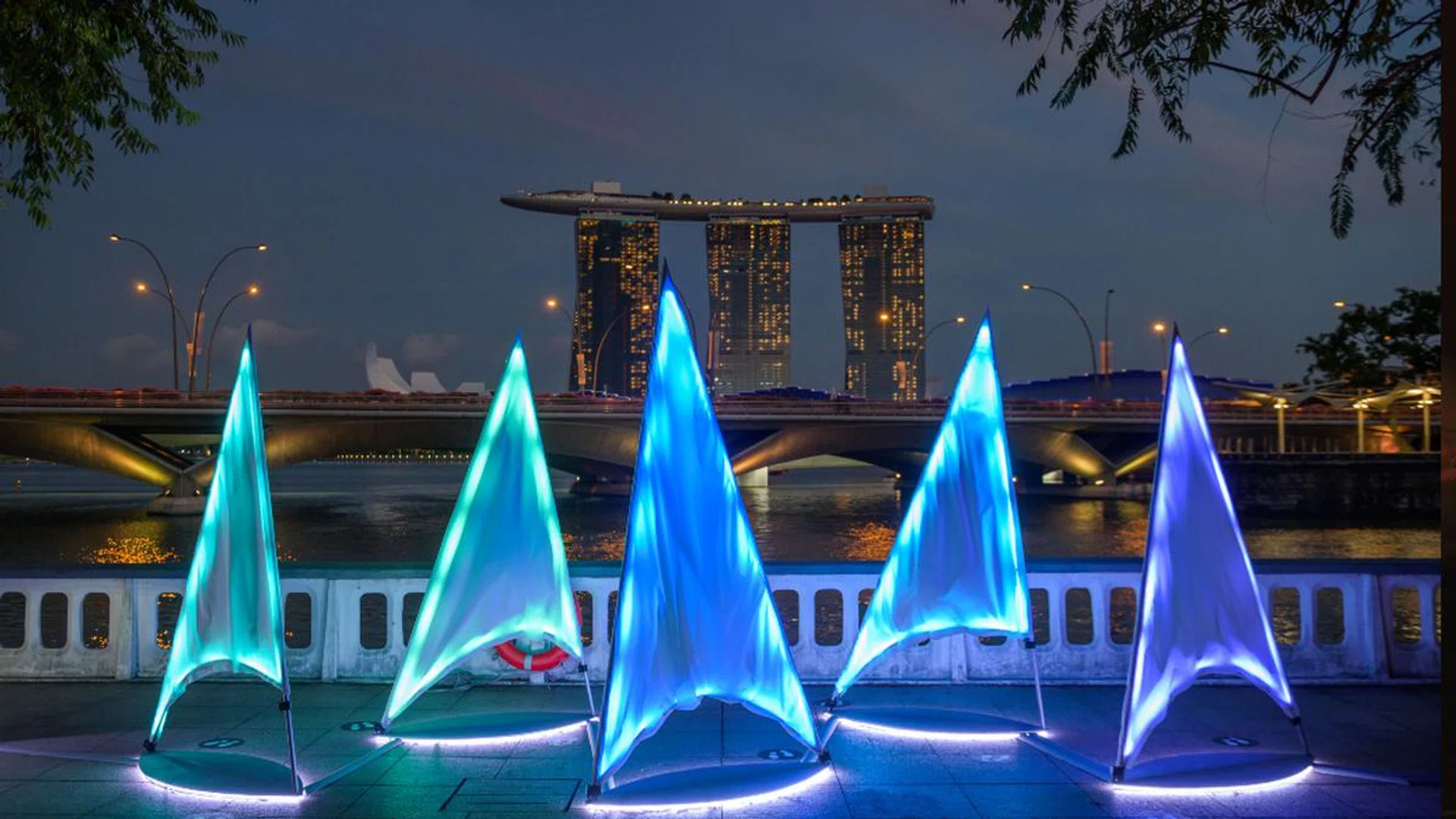 Check out the many beautiful artworks and installations at the extended Light to Night festival. This one is by artist Alina Ling along the Queen Elizabeth Walk at Esplanade Park. Credit: Alina Ling