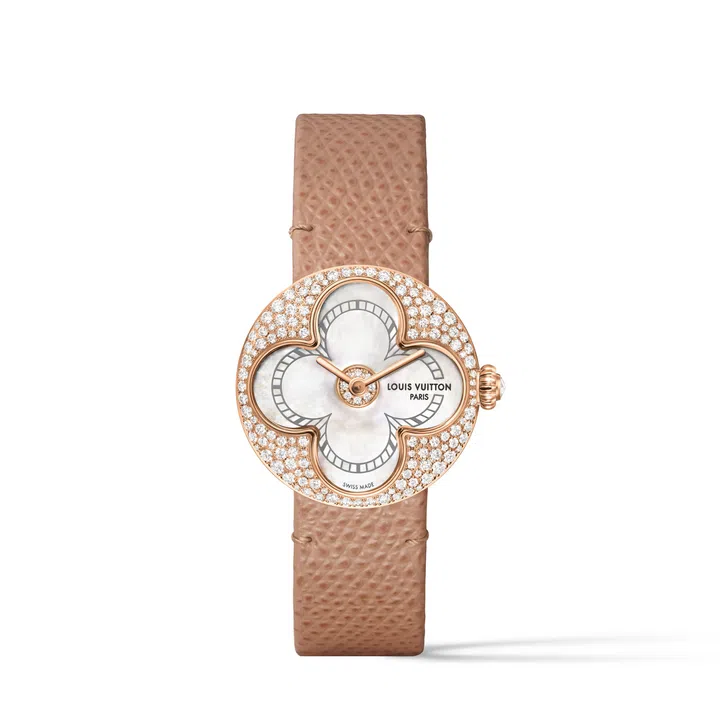 Louis Vuitton Color Blossom watch 2026 - camel with diamonds