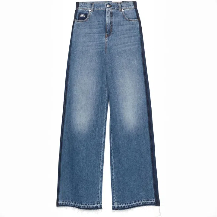 Denim jeans, price unavailable, Alexander McQueen
