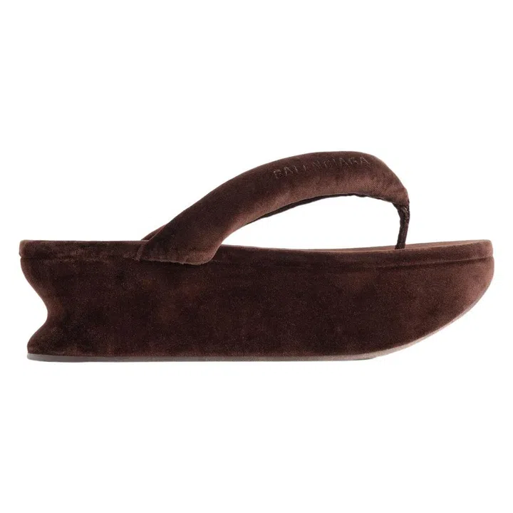 Stylish Thong Mules for Summer - Balenciaga Velvet thong mule