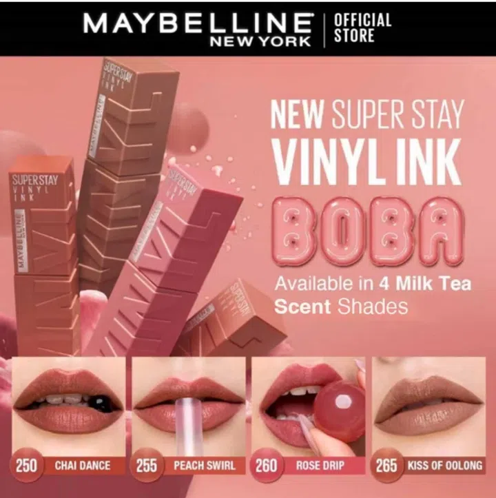 Maybelline Super Stay Vinyl Ink Transfer Proof Shine Longwear Lipstick 