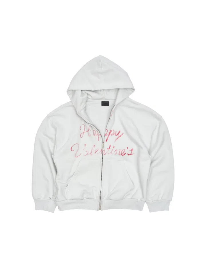 balenciaga valentines day series 2025 white hoodie
