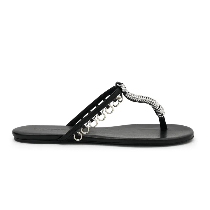 Pierced leather sandals