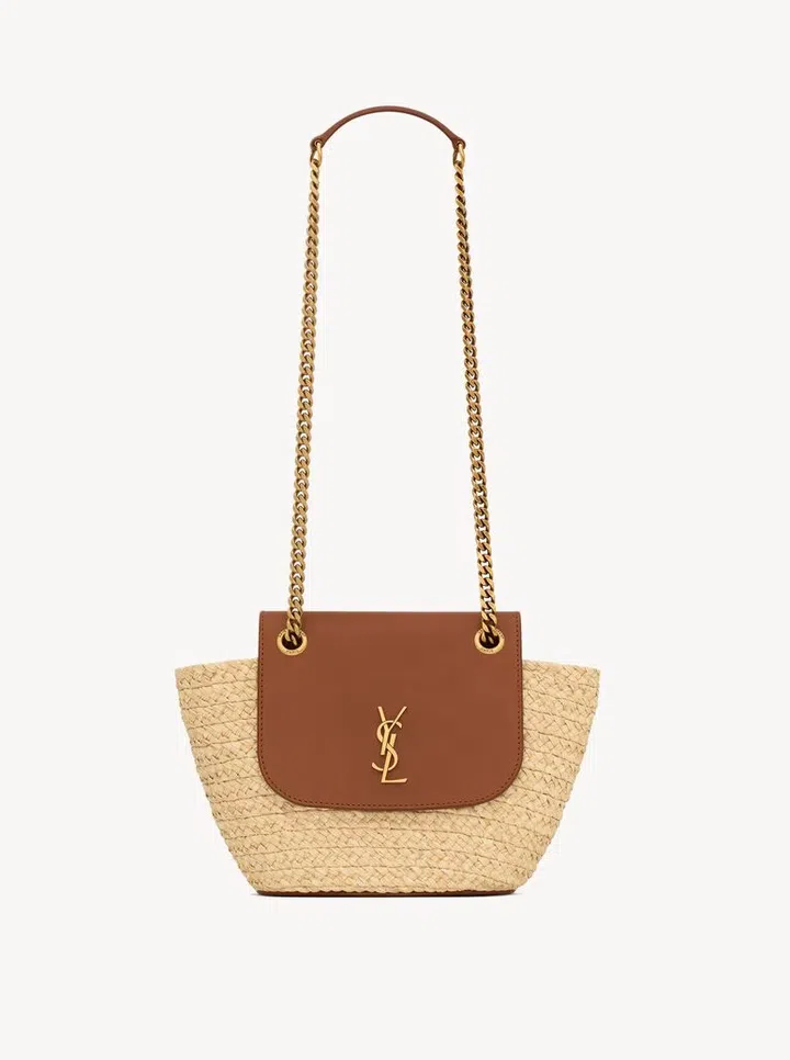 YSL Yves Saint Laurent Mini Manon raffia basket bag Summer 2026