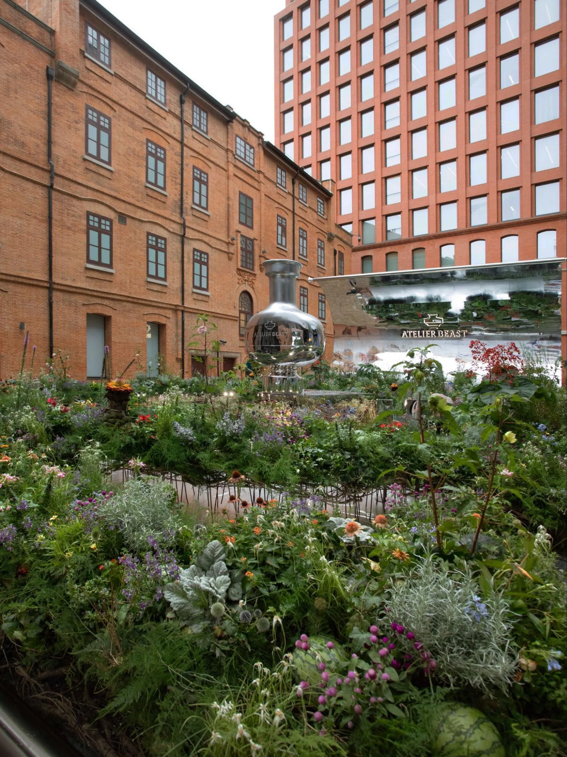 The Mirror garden installation by This Humid House and Beast Shanghai at Rockbund Square
