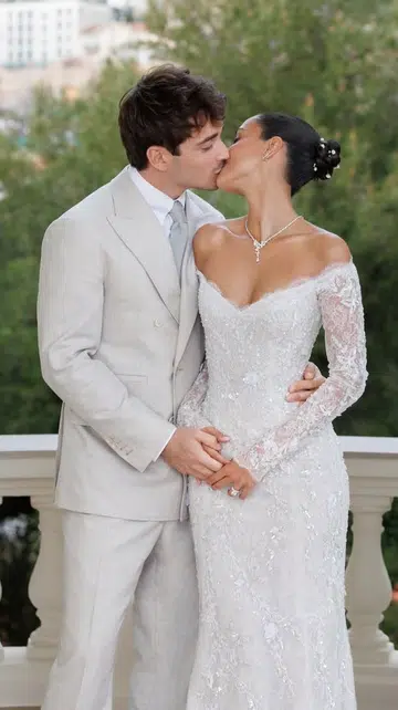 charcles leclerc Alexandra Saint Mleux wedding monaco