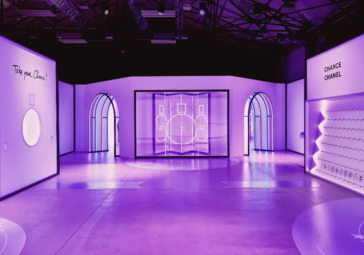 Interactive game room in Chanel's Chance Eau Splendide Launch event in Tokyo