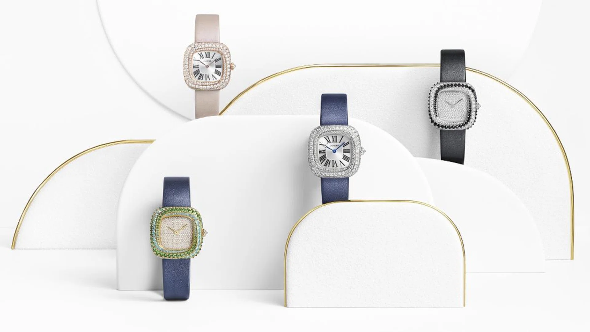 Coussin translates to "cushion" in French and is a nod to the plush case design of the Coussin de Cartier. Credit: Cartier