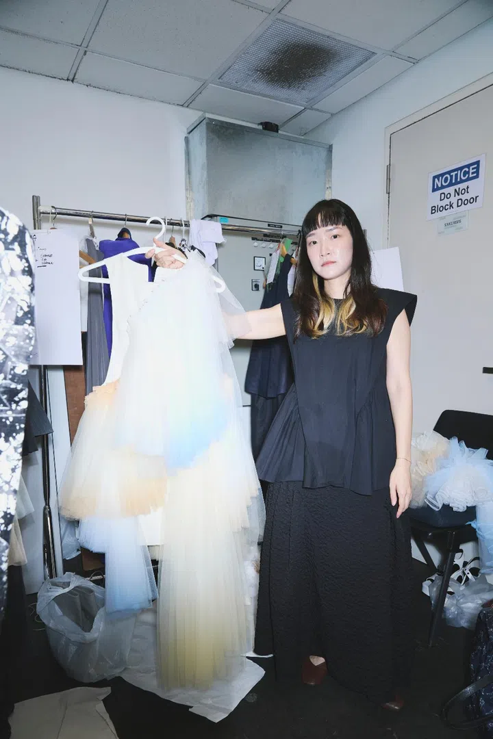 Lau Shi Ning and her collection In Memory for LASALLE 2025 Graduate Fashion Show