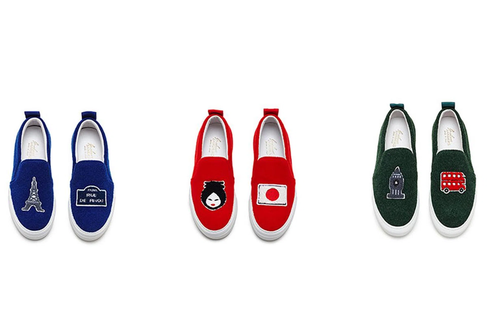 Wool plimsolls, $530 each, Club 21b
