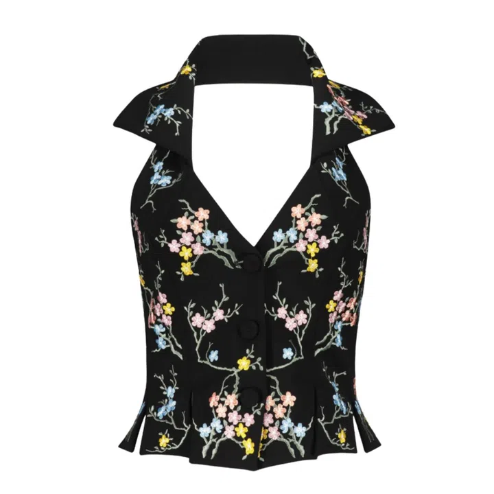 A floral Moschino Vest.