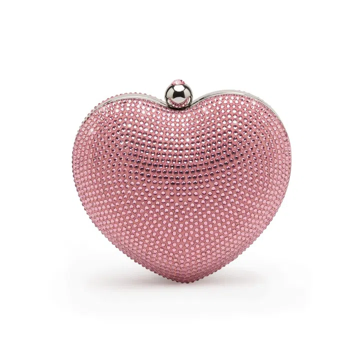 Suede clutch with strass and crystals, US$1,049 (S$1,420), www.machandmach.com