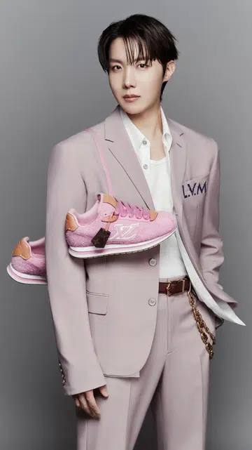 j-hope louis vuitton buttersoft sneakers pink