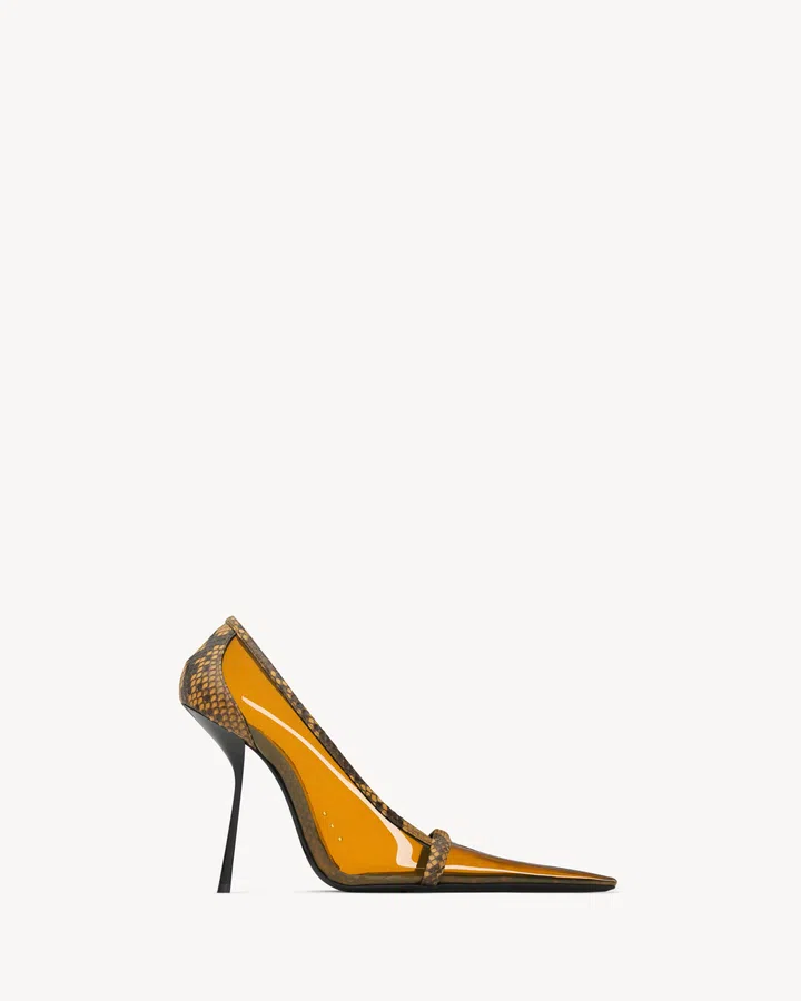 Fall Winter 2026 heels shoes - Saint Laurent Brigitte python pumps