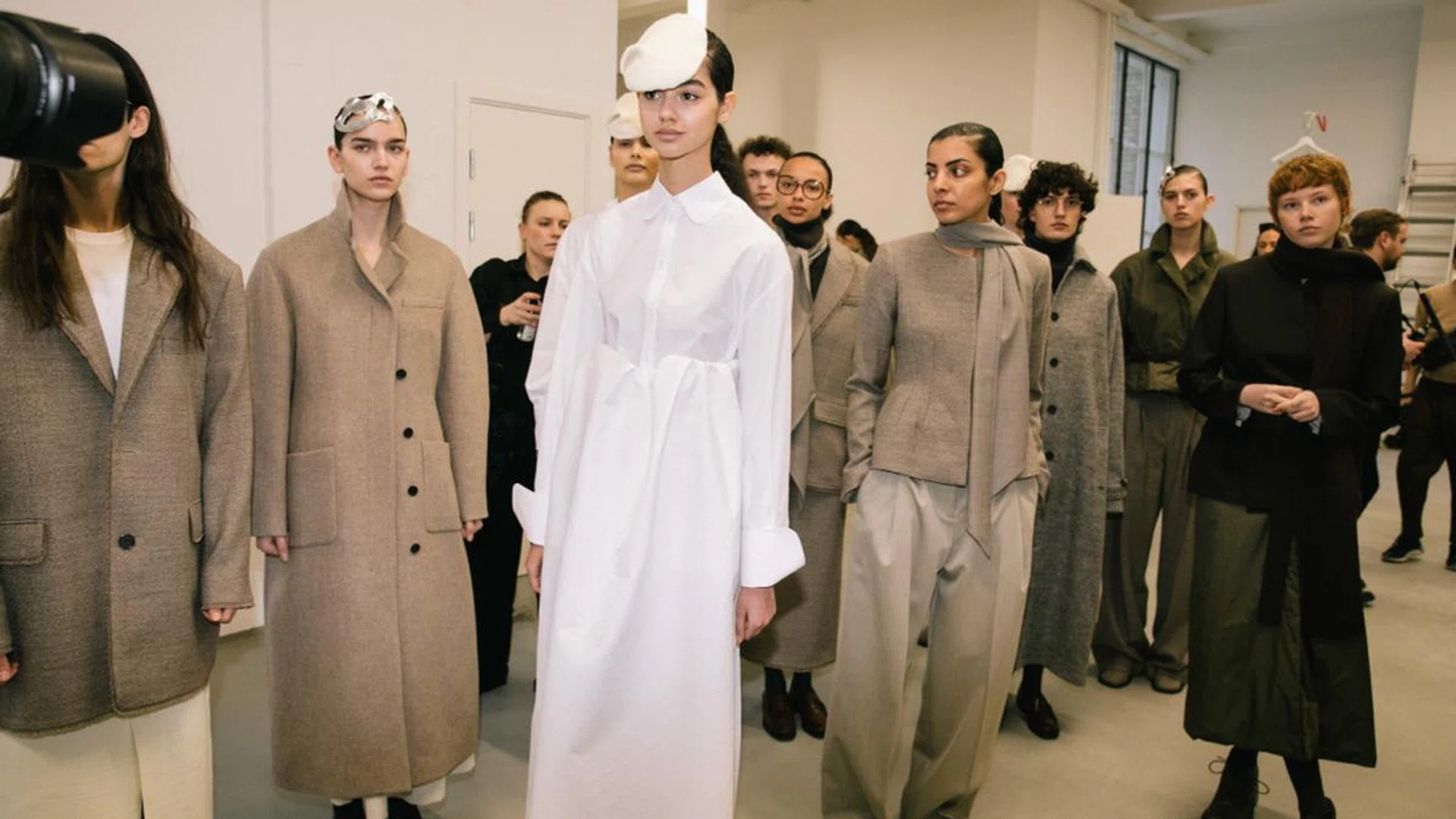 The recent Fall/Winter 2023 shows were generally more pared back than usual, as shown here at the show of Chinese-Danish designer Mark Kenly Domino Tan, who had cut his teeth at brands such as Dior and Balenciaga. Credit: Showbit.com