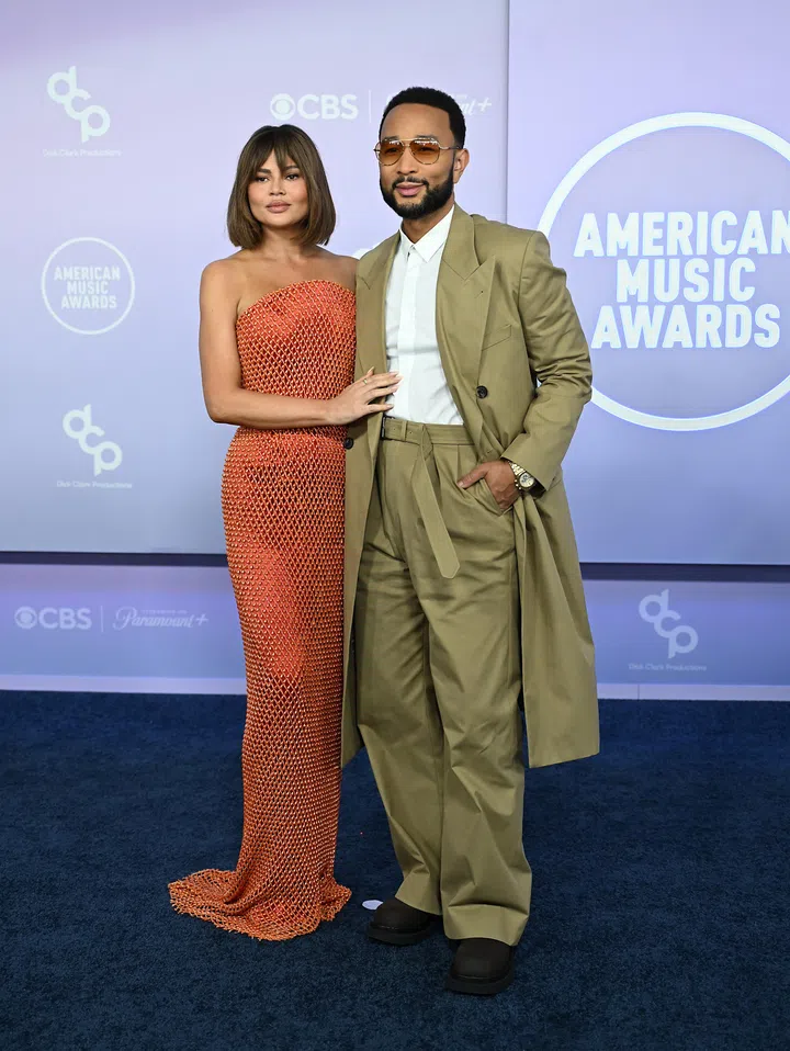 Chrissy Teigan and John Legend - American Music Awards 2026 celebrity fashion