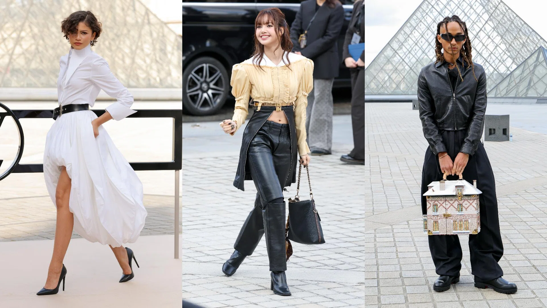 Louis Vuitton Fall Winter 2026 Paris Fashion Week celebrity outfits