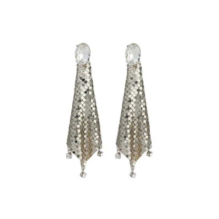 paco rabanne chainmail earrings
