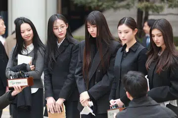 SEOUL, SOUTH KOREA - MARCH 7: NewJeans attends the first court hearing for ADOR lawsuit at Seoul Central District Court in Seocho-gu on March 7, 2025 in Seoul, South Korea. (Photo by The Chosunilbo JNS/Imazins via Getty Images)
