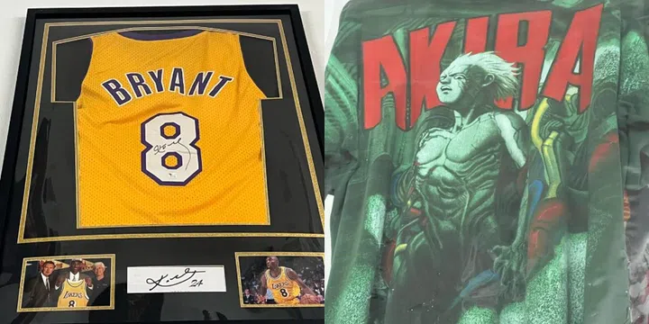 local thrift SG kobe bryant signed jersey and akira vintage tee