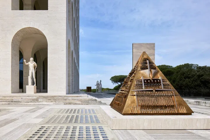 fendi exhibition arnaldo pomodoro rome