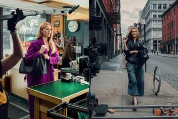 Balenciaga Fall 2026 Campaign “A New York Minute: Keep Rolling” starring Sarah Pidgeon