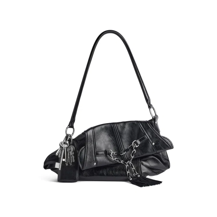 Balenciaga Broken Chain Knot calfskin clutch bag, $4,350