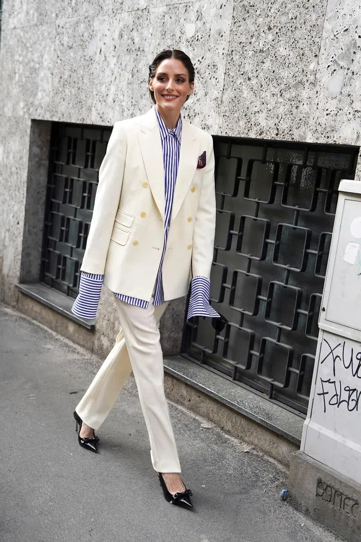 street style suit white woman