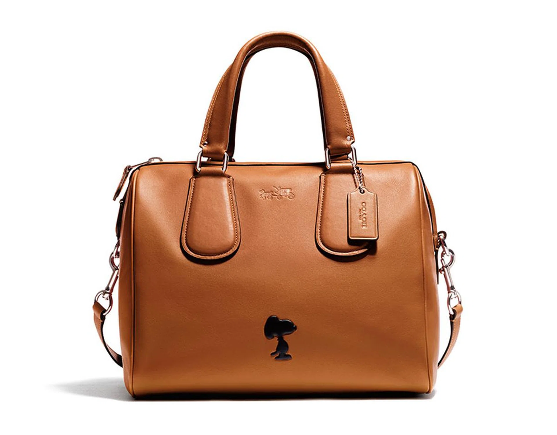 Leather Boston bag, $950, Coach
