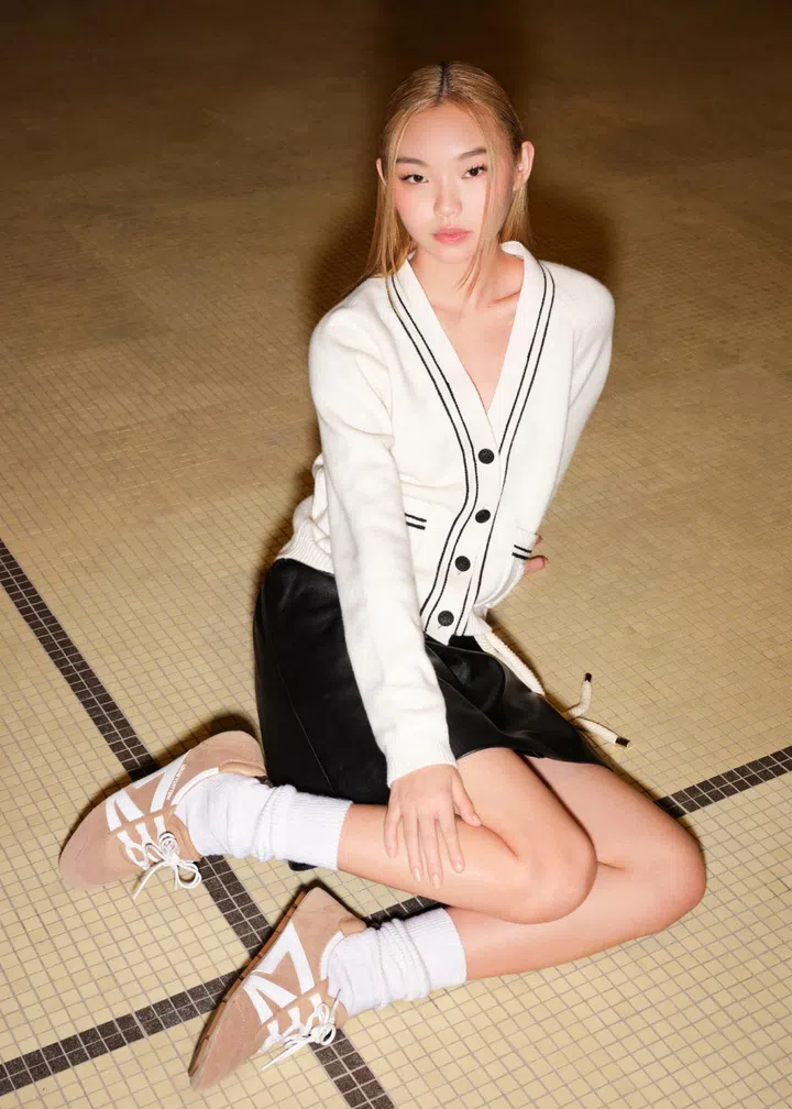 Ally Teo showcasing Louis Vuitton’s 2025 Balletcore sneakers, the Sneakerina