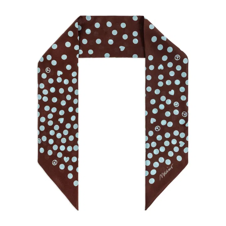 Silk scarf in polka dots