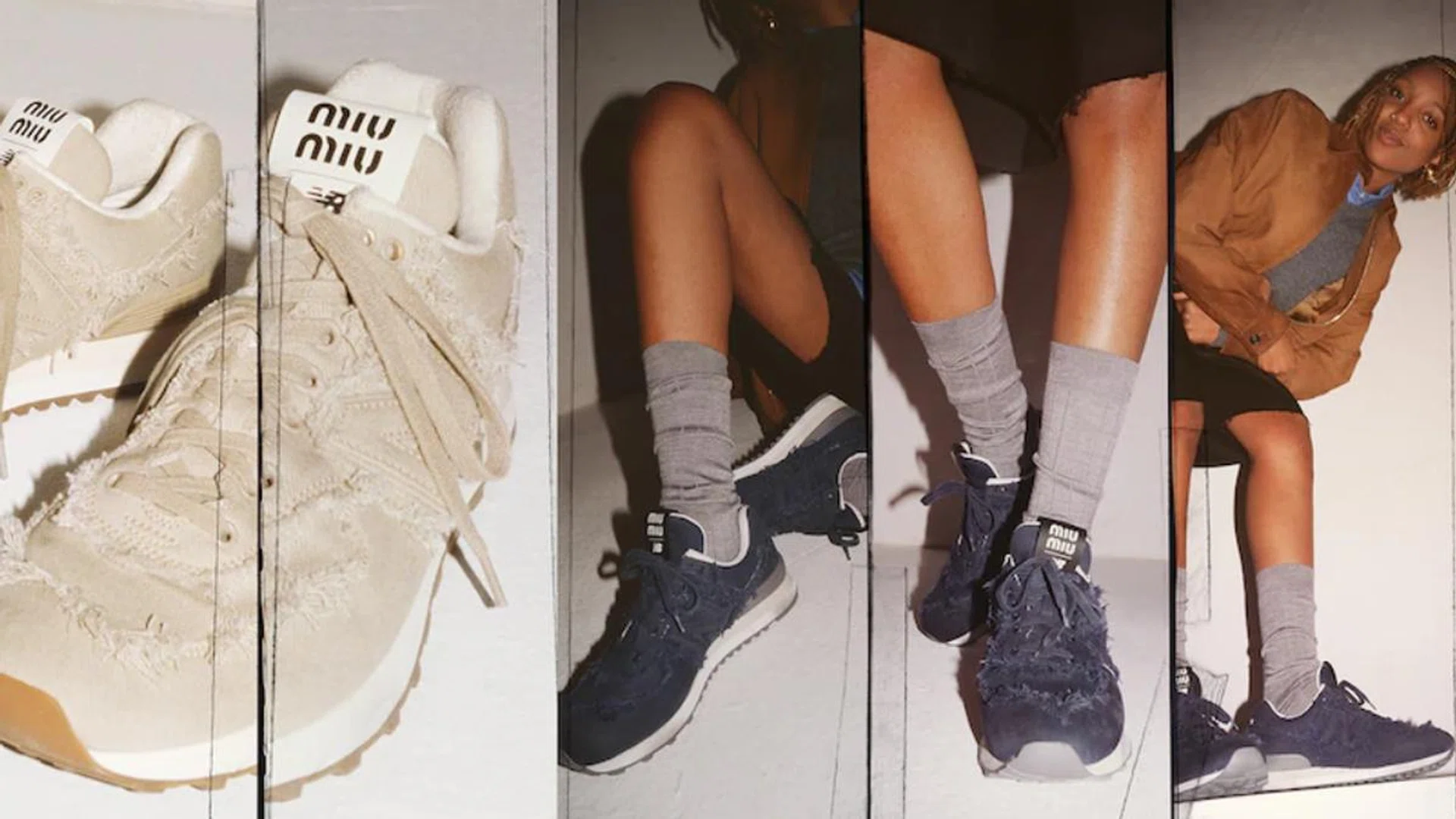 The 574 is the sneakers of choice for Miu Miu. Credit: Tyrone Lebon