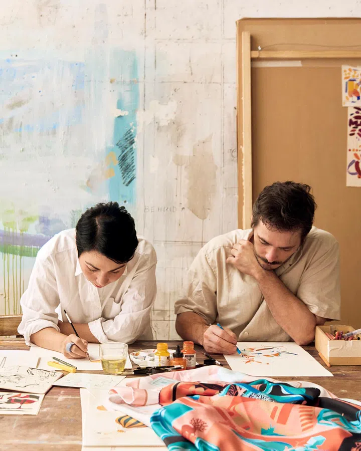 LV Art Silk Squares Studio Icinori founders