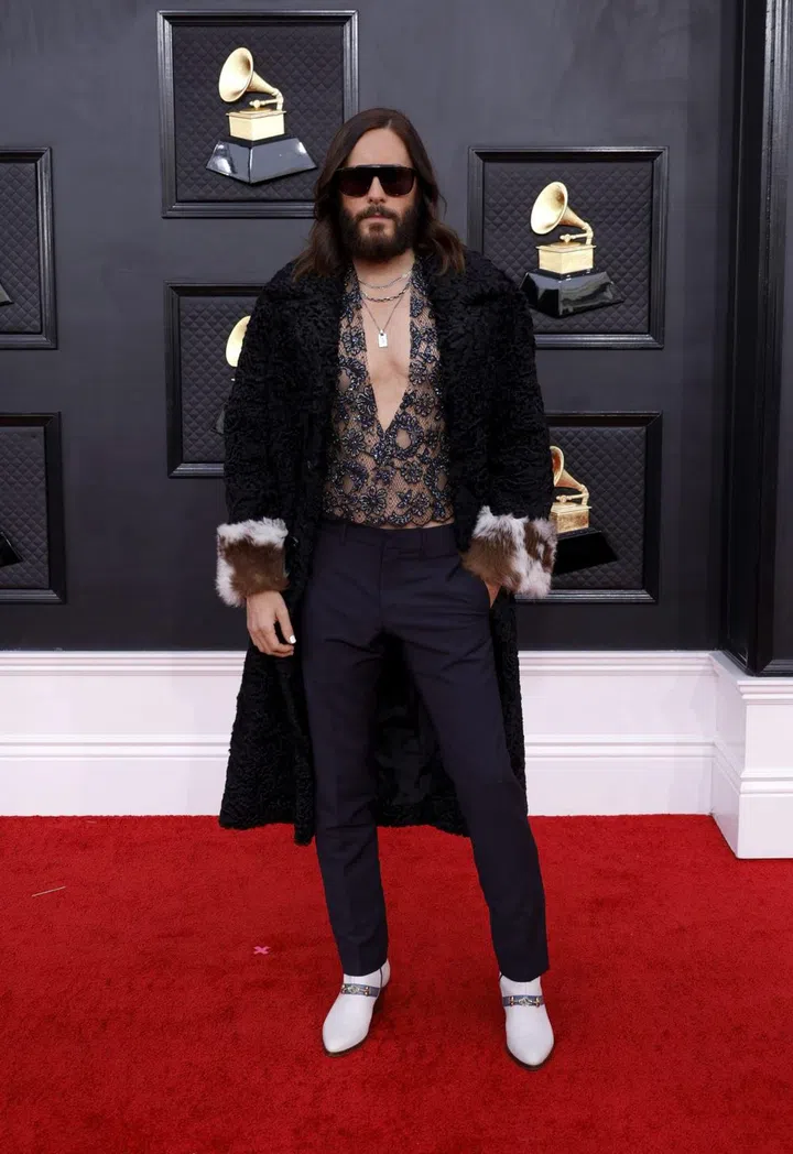 LAS VEGAS, NEVADA - APRIL 03: Jared Leto attends the 64th Annual GRAMMY Awards at MGM Grand Garden Arena on April 03, 2022 in Las Vegas, Nevada. (Photo by Frazer Harrison/Getty Images for The Recording Academy)