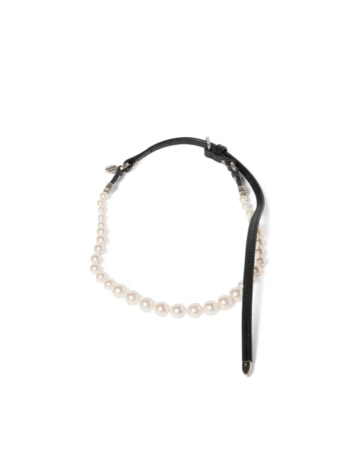 miu miu holiday collection 2024 choker pearl necklace