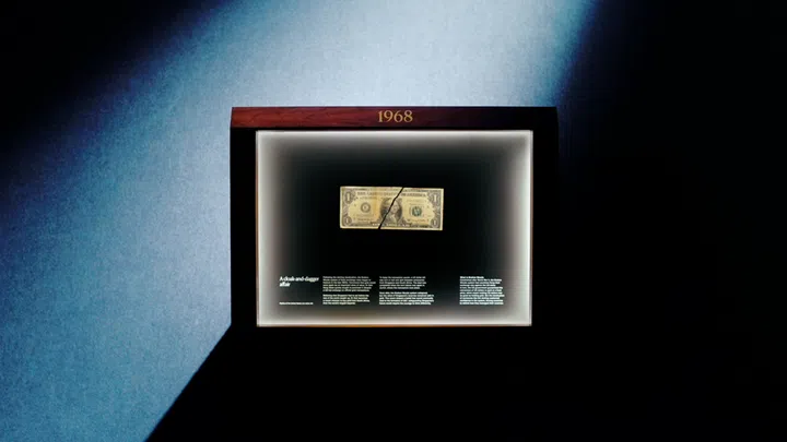the secret vault new bahru interactive exhibition torn us dollar bill
