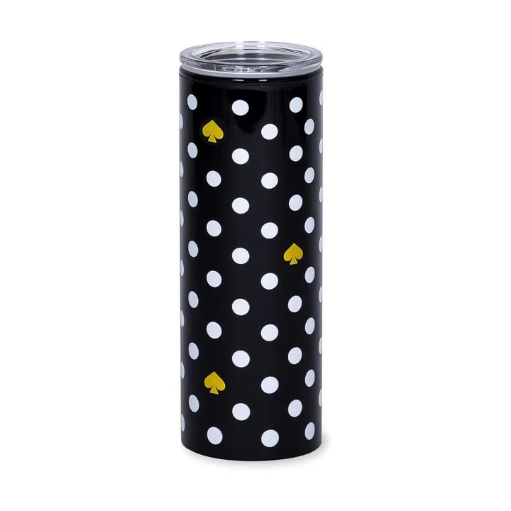 A polka dot Kate Spade tumbler
