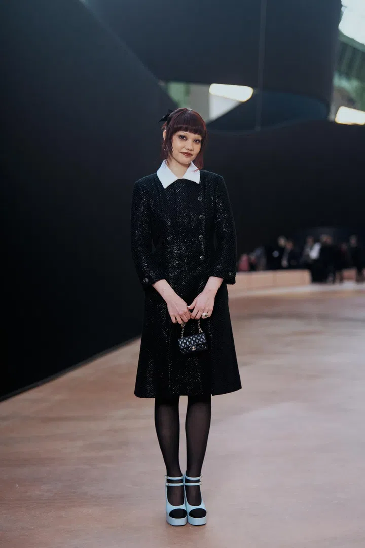 Singapore musician Shye at the Grand Palais during Paris Fashion Week 2025