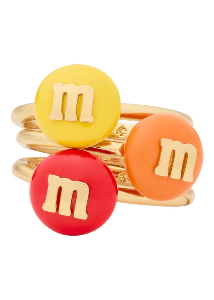 M&M’s X Kate Spade New York metal and resin rings