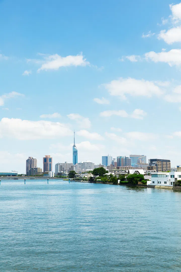 landscape of Fukuoka city