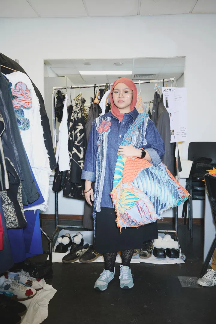 Nursalsabila (Shasha) Haji Zainuddin and a piece from her graduate collection REMINISENSI
