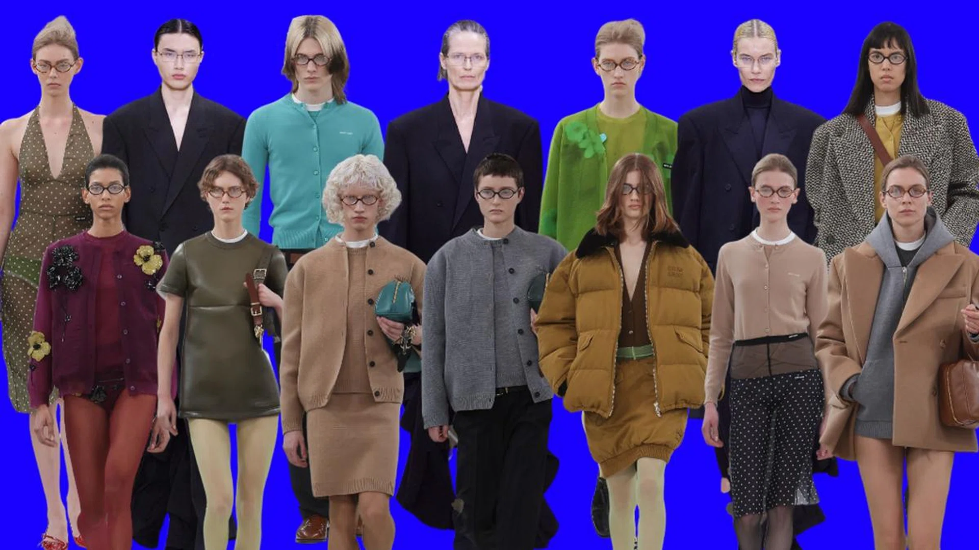 Fashionable geeks. Credit: Miu Miu & Balenciaga