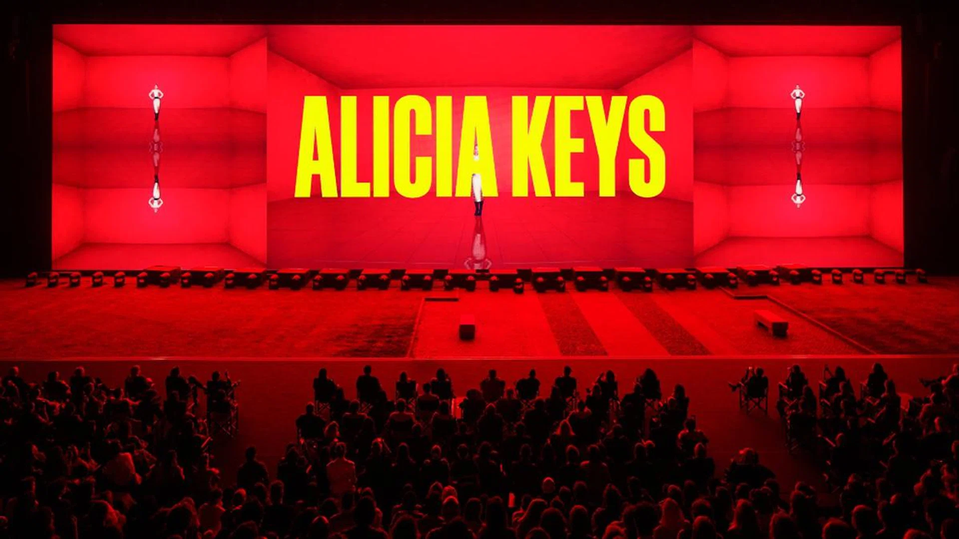 The Mondogenius event was hosted by Alicia Keys, live from Milan. Credit: Moncler