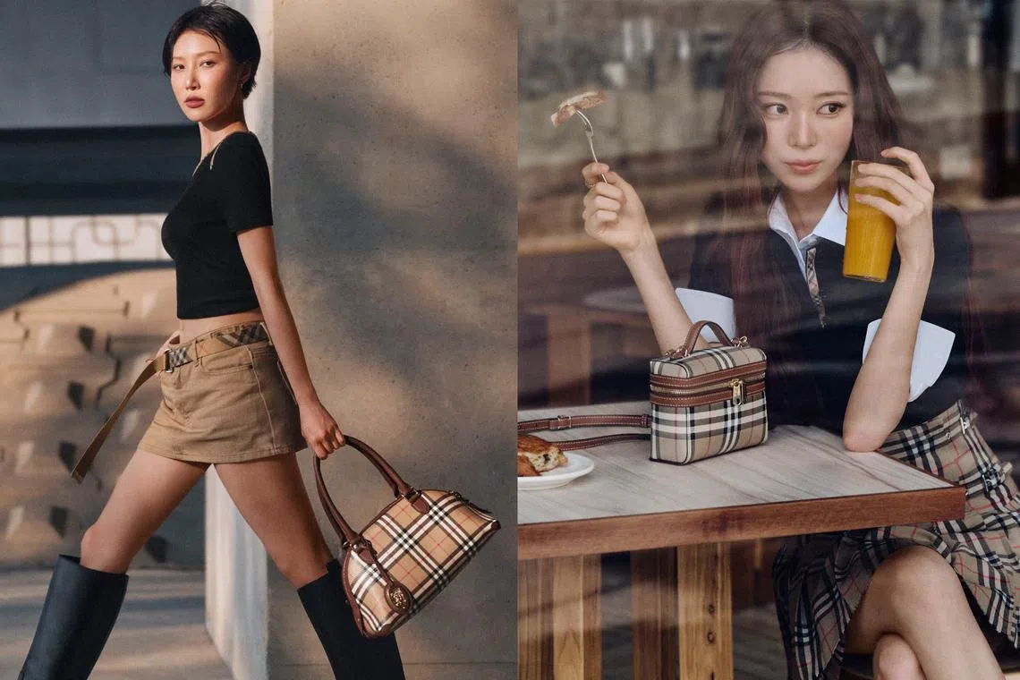 Repped by Mamamoo's Hwasa and Meovv's Narin, these Burberry Check Bags are cute classics to covet
