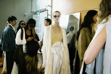 Models backstage at In Good Company fashion show at National Gallery Singapore