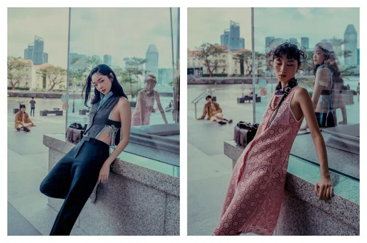 miu miu ss26 collection fashion shoot tan siyou amoeba photography