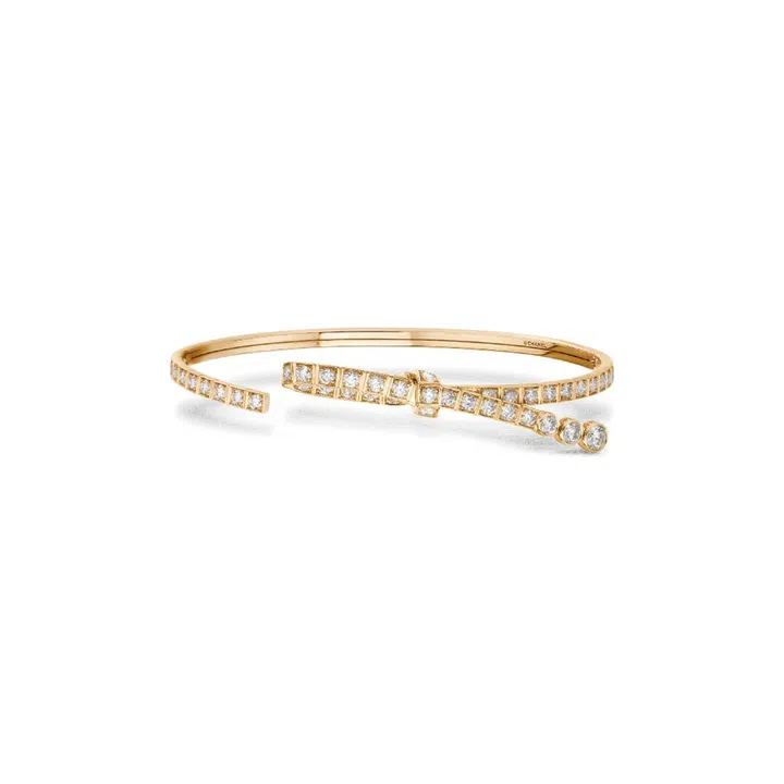 Ruban 18K beige gold bracelet with diamonds, $33,650